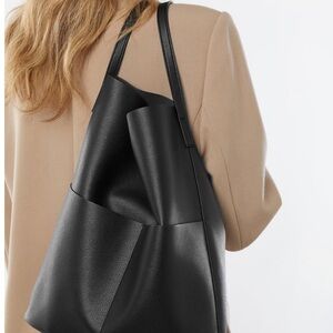 OAK + FORT VEGAN LEATHER TOTE BAG